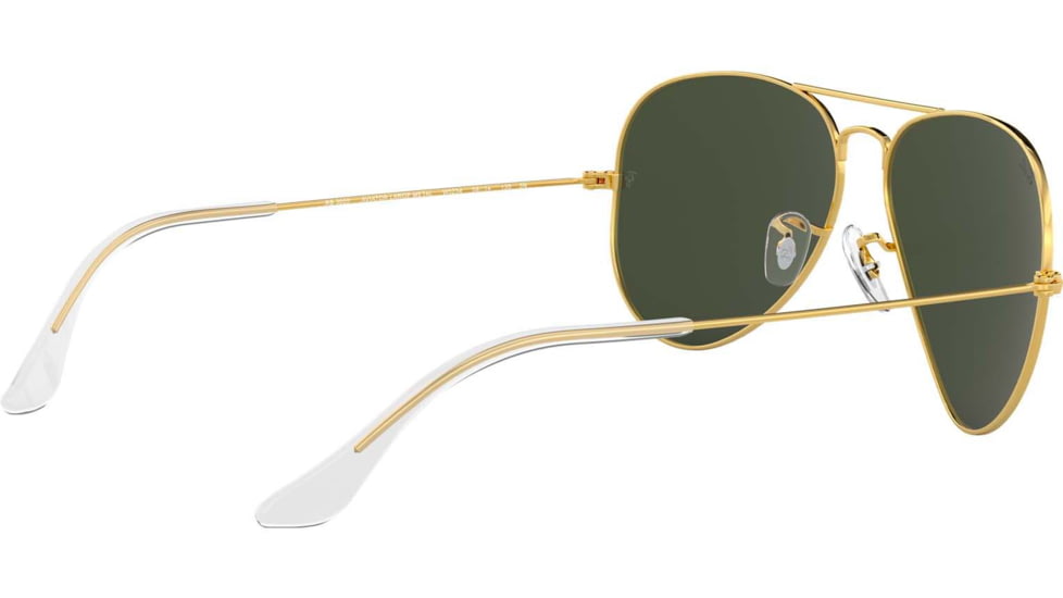 Ray-Ban Aviator Large Metal RB3025 Sunglasses, Arista Frame, Crystal Green 55 mm Lenses, W3234-5514