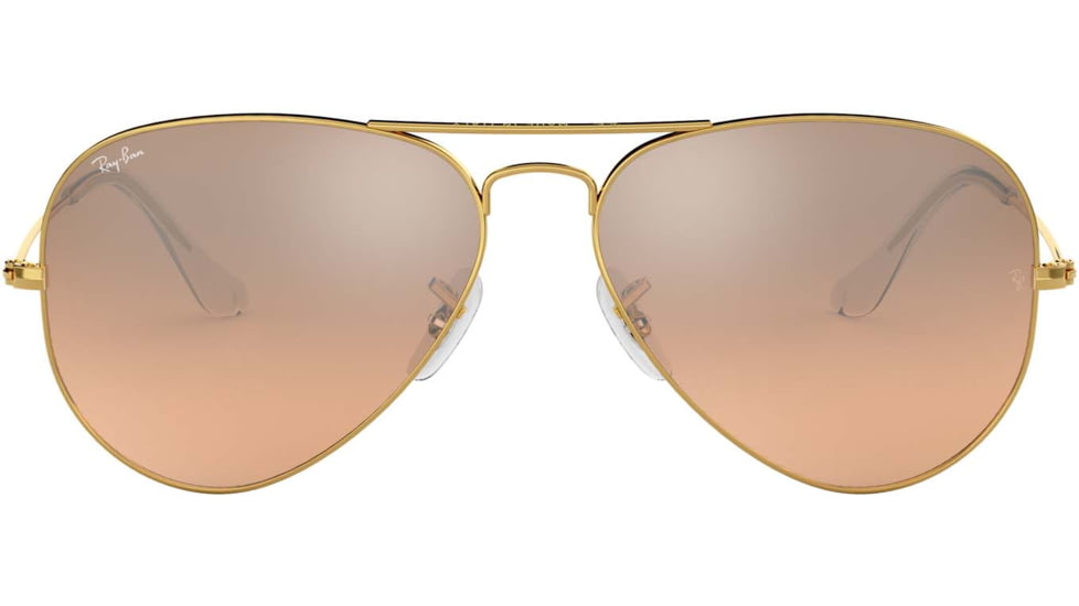 Ray-Ban Aviator Large Metal RB3025 Sunglasses, Arista Frame, Crystal Pink Silver Mirror 55 mm Lenses, 001-3E-5514