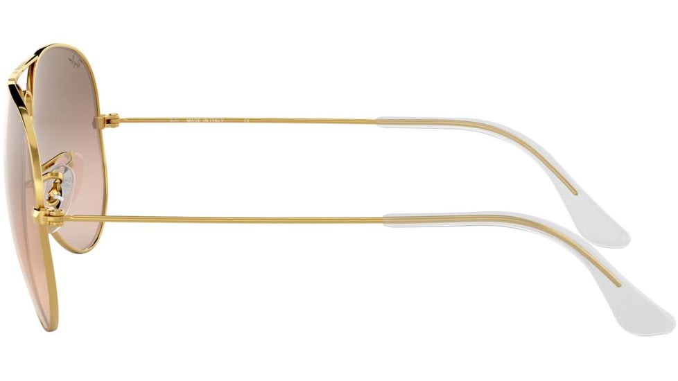 Ray-Ban Aviator Large Metal RB3025 Sunglasses, Arista Frame, Crystal Pink Silver Mirror 55 mm Lenses, 001-3E-5514