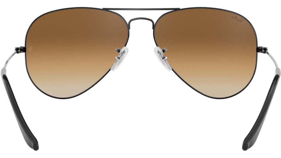 Ray-Ban Aviator Large Metal RB3025 Sunglasses, Gunmetal Crystal Brown Gradient, RB3025 004/51-5514