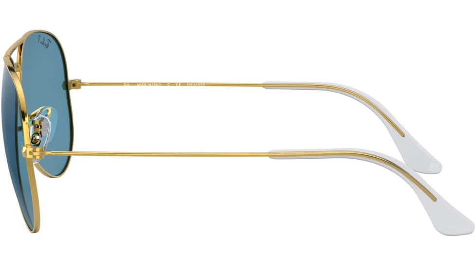 Ray-Ban Aviator Large Metal RB3025 Sunglasses, Legend Gold, Blue, 55, RB3025-9196S2-55