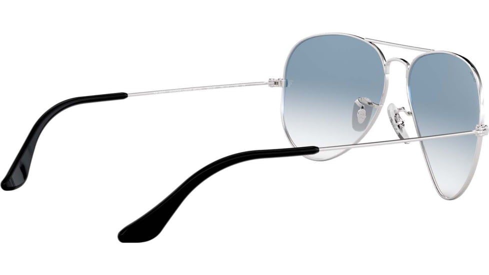 Ray-Ban Aviator Large Metal RB3025 Sunglasses, Silver Crystal Gradient Light Blue, RB3025 003/3F-5514