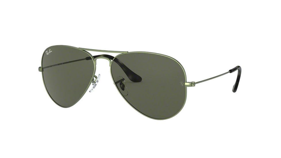 Ray-Ban Aviator Large Metal Sunglasses RB3025 919131-55 - , Green Lenses