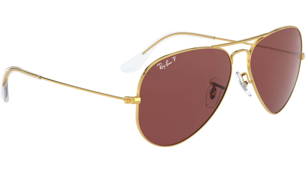 Ray-Ban Aviator Large Metal Sunglasses RB3025 9196AF-55 - , Purple Lenses