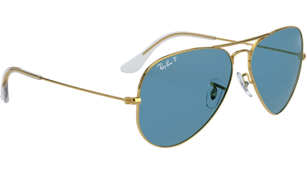 Ray-Ban Aviator Large Metal Sunglasses RB3025 9196S2-55 - , Blue Lenses