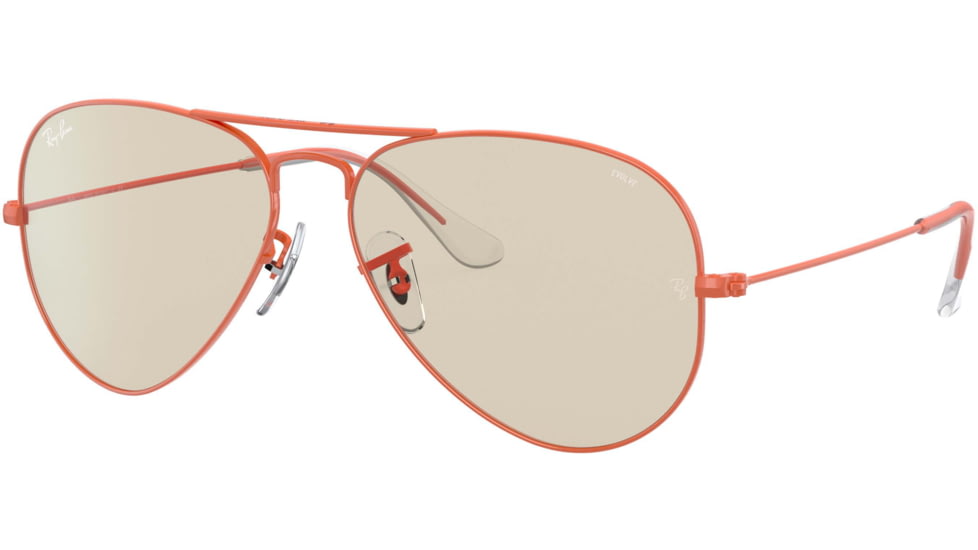 Ray-Ban Aviator Large Metal RB3025 Sunglasses, Red, 55, RB3025-9221T2-55