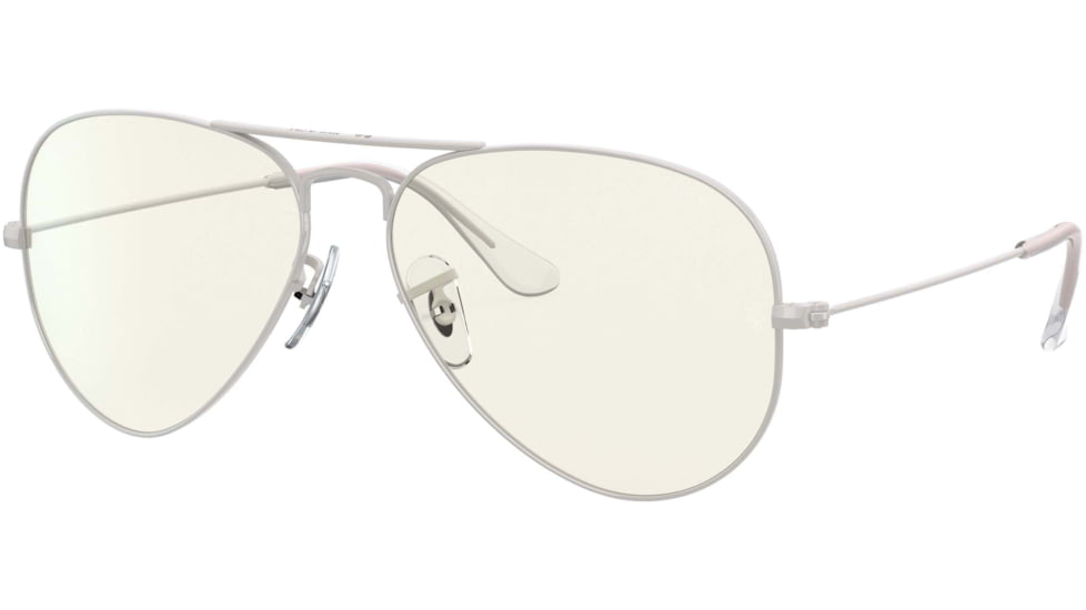 Ray-Ban Aviator Large Metal RB3025 Sunglasses, Light Gray, 55, RB3025-9223BL-55