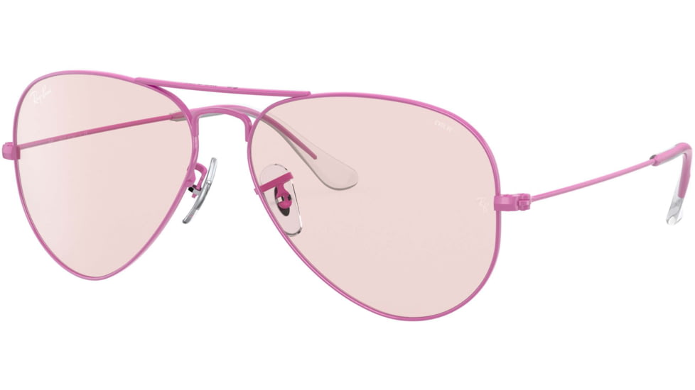 Ray-Ban Aviator Large Metal RB3025 Sunglasses, Violet, 55, RB3025-9224T5-55