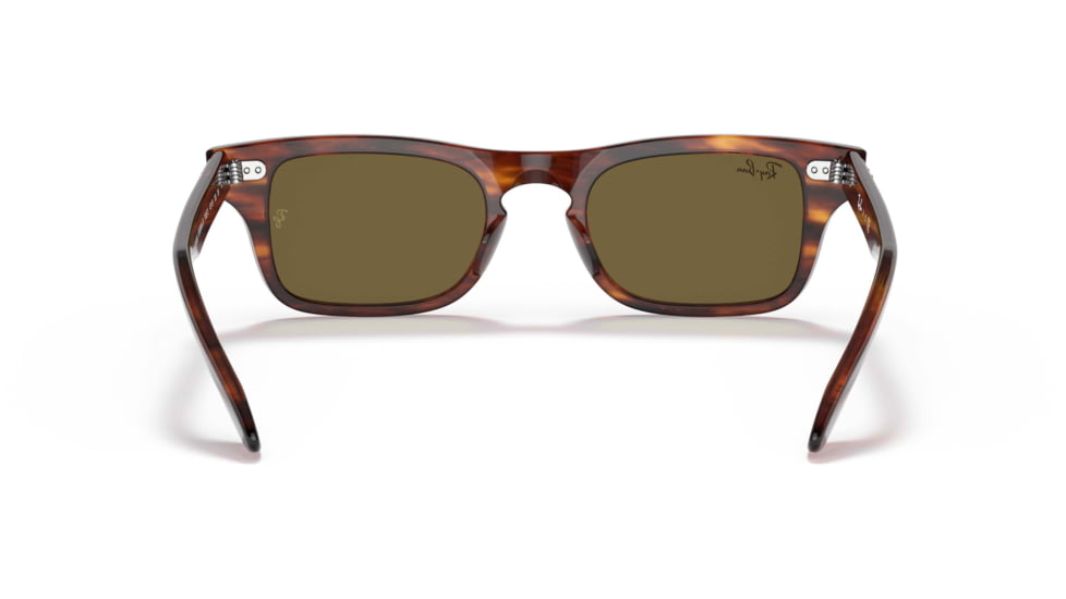 Ray-Ban Burbank JR RJ9083S Sunglasses, Dark Brown Lenses, Striped Havana, 43, RJ9083S-710373-43