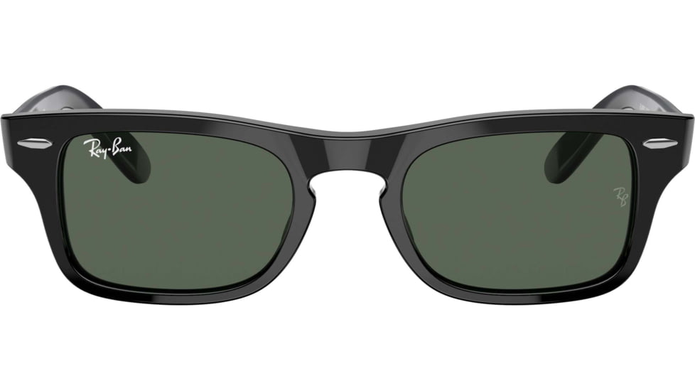 Ray-Ban Burbank JR RJ9083S Sunglasses, Dark Green Lenses, Black, 43, RJ9083S-100-71-43