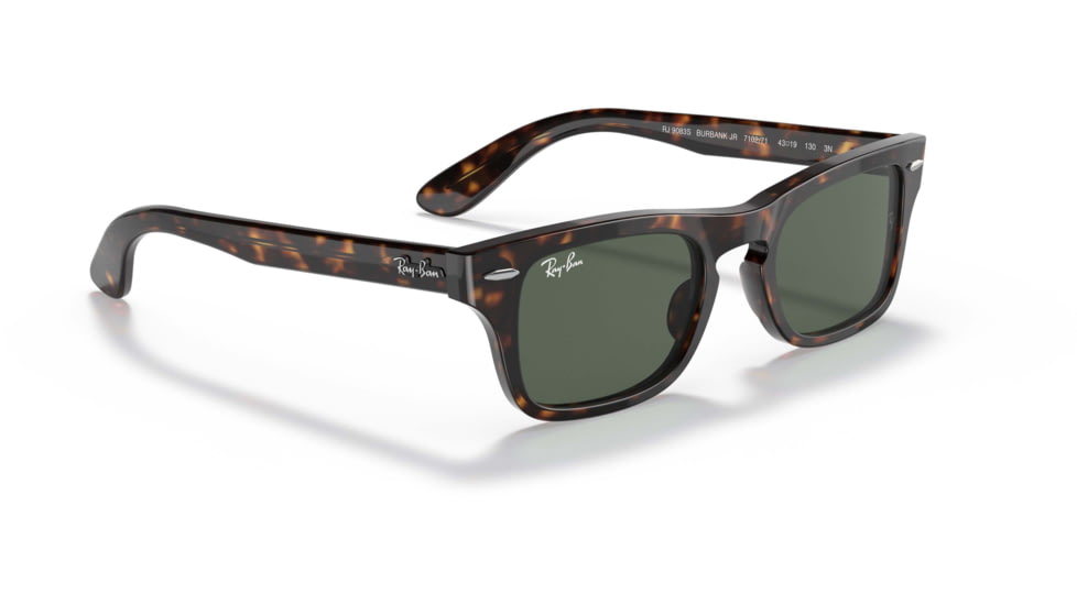 Ray-Ban Burbank JR RJ9083S Sunglasses, Dark Green Lenses, Havana, 43, RJ9083S-710271-43