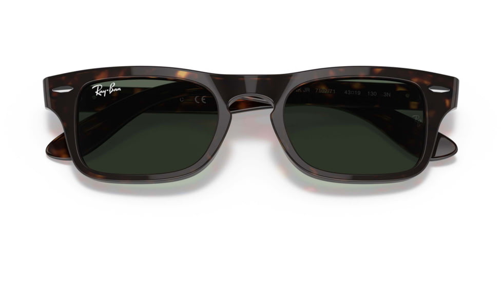 Ray-Ban Burbank JR RJ9083S Sunglasses, Dark Green Lenses, Havana, 43, RJ9083S-710271-43