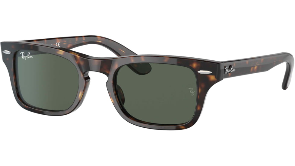 Ray-Ban Burbank JR RJ9083S Sunglasses, Dark Green Lenses, Havana, 43, RJ9083S-710271-43