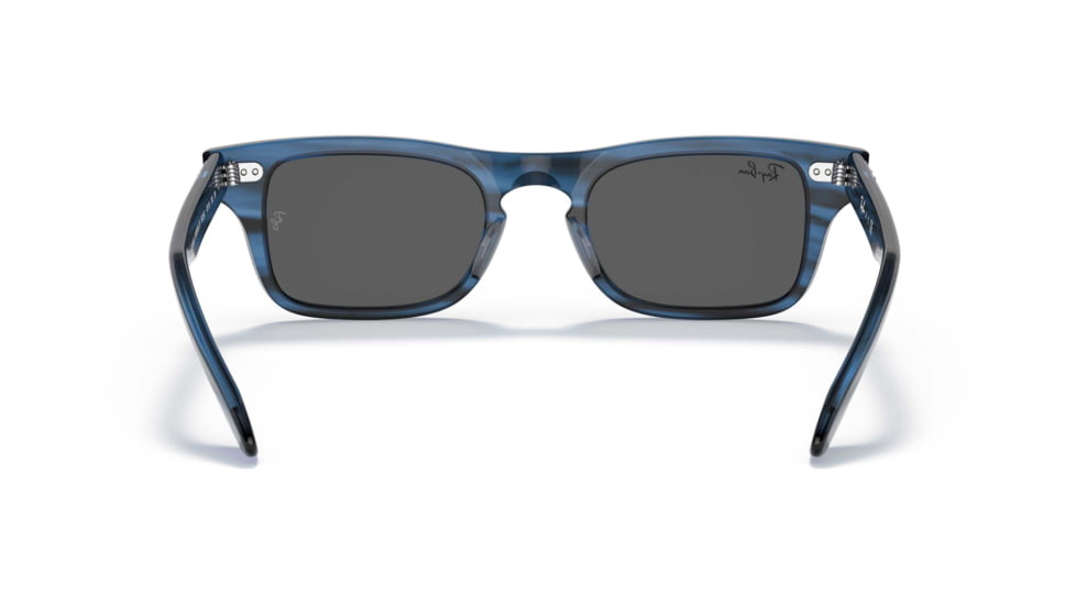 Ray-Ban Burbank JR RJ9083S Sunglasses, Dark Grey Lenses, Striped Blue, 43, RJ9083S-707287-43
