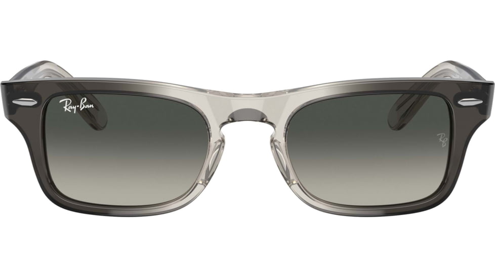 Ray-Ban Burbank JR RJ9083S Sunglasses, Gradient Grey Lenses, Transparent Grey, 43, RJ9083S-710411-43