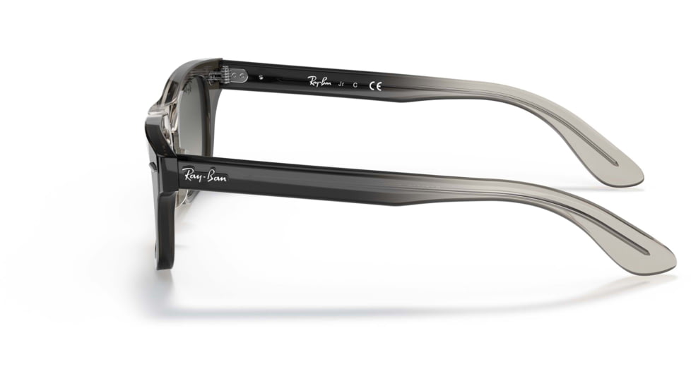 Ray-Ban Burbank JR RJ9083S Sunglasses, Gradient Grey Lenses, Transparent Grey, 43, RJ9083S-710411-43