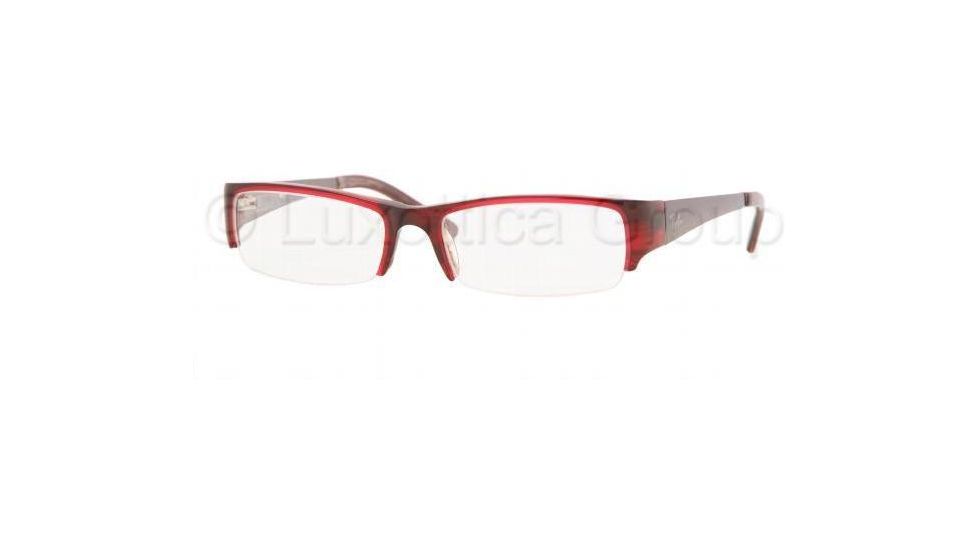 Ray-Ban Eyeglass Frames RX5124 2303-5117 - Top Red On Brown Horn 