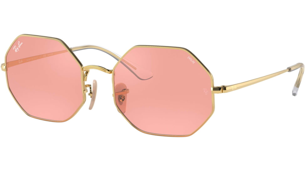 Ray-Ban Octagon RB1972 Sunglasses, Arista, Photo Pink Mirror Grey, 54, RB1972-001-3E-54