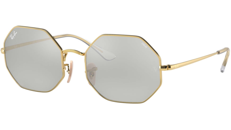 Ray-Ban Octagon RB1972 Sunglasses, Arista, Photo Grey Mirror Grey, 54, RB1972-001-W3-54