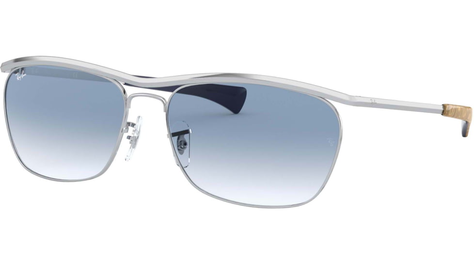 Ray-Ban Olympian II Deluxe RB3619 Sunglasses, Silver, 60, RB3619-003-3F-60