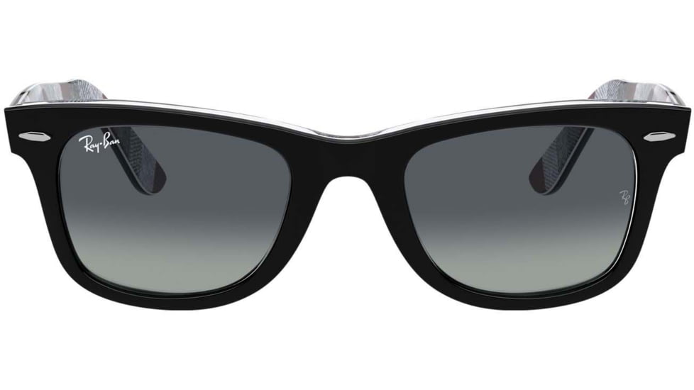 Ray-Ban Original Wayfarer Low Bridge Fit RB2140F Sunglasses 13183A-54 - , Light Grey Gradient Blue Lenses