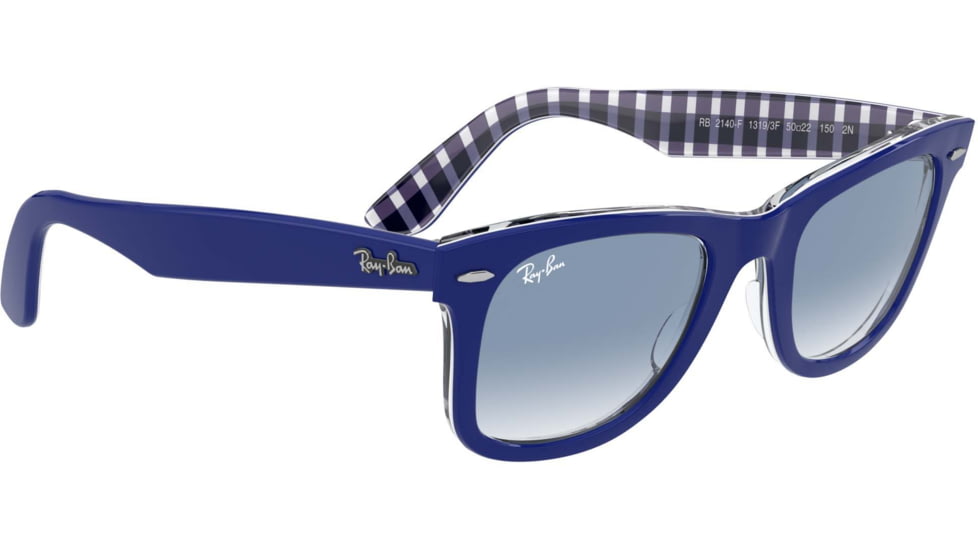Ray-Ban Original Wayfarer Low Bridge Fit RB2140F Sunglasses 13193F-54 - , Clear Gradient Blue Lenses