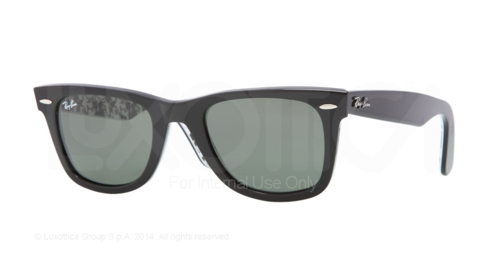 Ray-Ban Original Wayfarer Sunglasses RB2140 1129-50 - Black Frame, Green Lenses