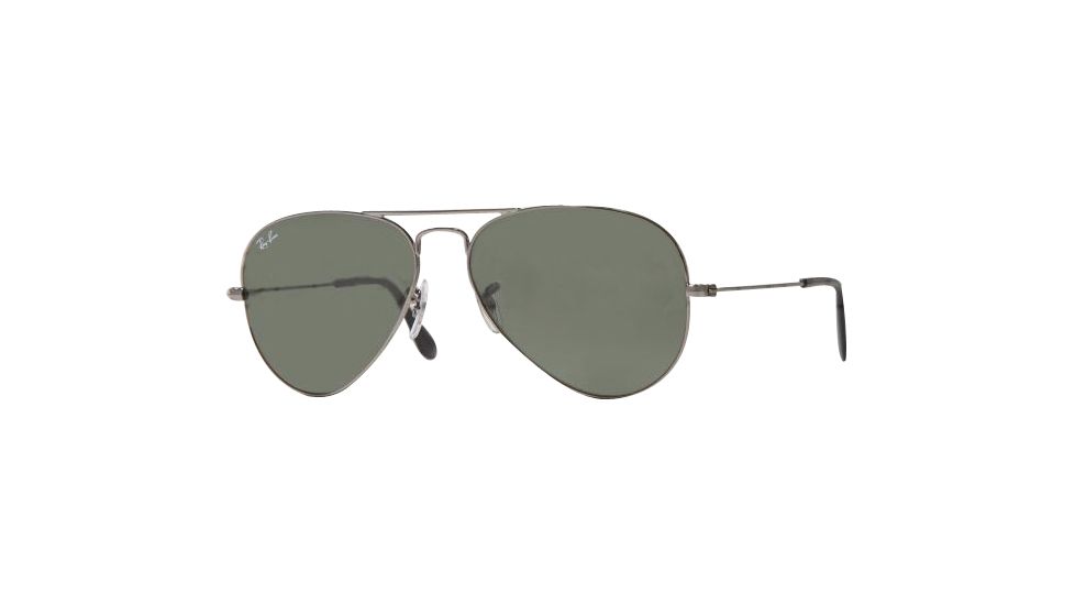 Ray-Ban RB 3025 Sunglasses, Gunmetal Frame / Crystal Green 55 mm Lenses, W3236-5514