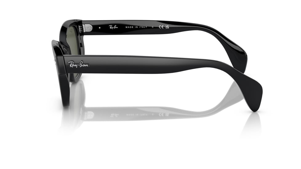 Ray-Ban RB0880S Sunglasses, Black Frame, Green Lens, 49, RB0880S-901-31-49