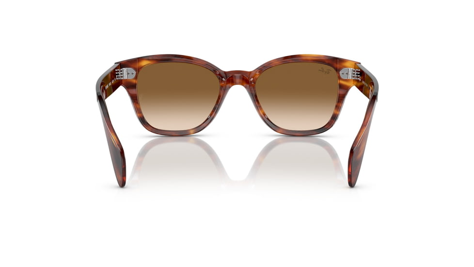 Ray-Ban RB0880S Sunglasses, Striped Havana Frame, Clear Gradient Brown Lens, 49, RB0880S-954-51-49