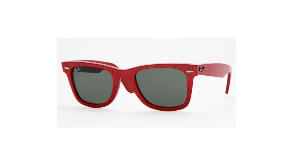 Ray-Ban Wayfarer Sunglasses, Top Red On Red w/ Crystal Green 992-5022