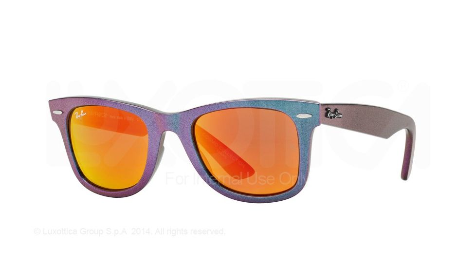 Ray-Ban RB2140F Sunglasses 611169-52 - Metallic Oil Frame, Brown Mirror Pink Lenses