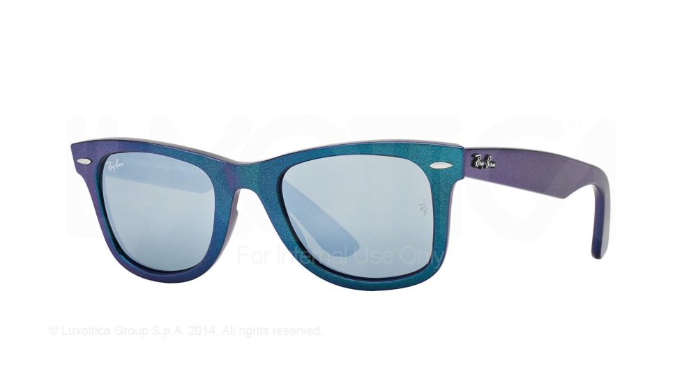 Ray-Ban RB2140F Sunglasses 611330-52 - Metallic Azure Frame, Green Mirror Silver Lenses