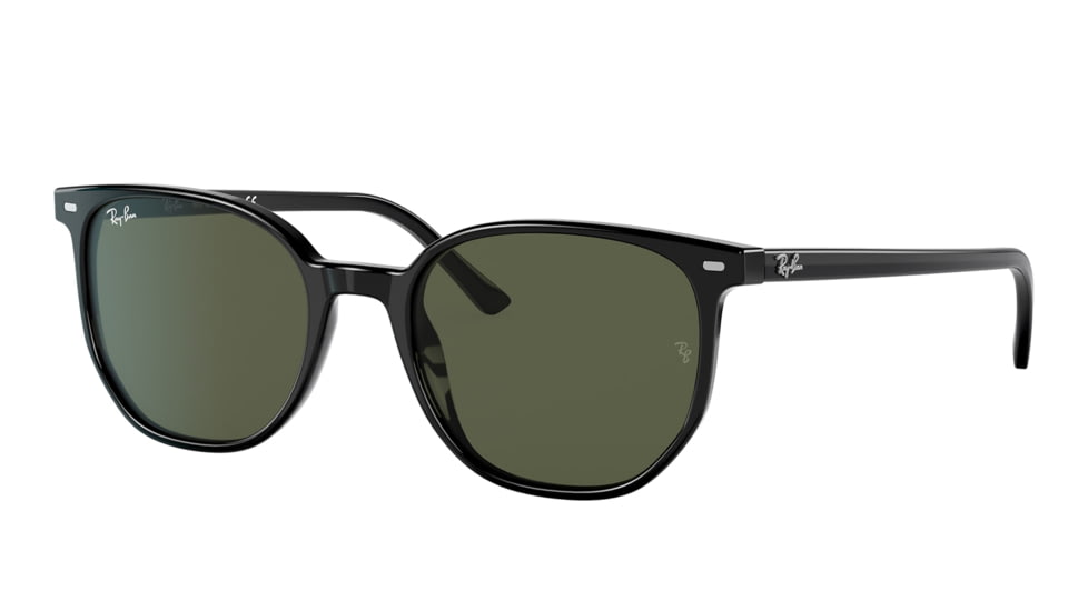 Ray-Ban RB2197 Elliot Sunglasses, Black Frame, Green Lens, 50, RB2197-901-31-50