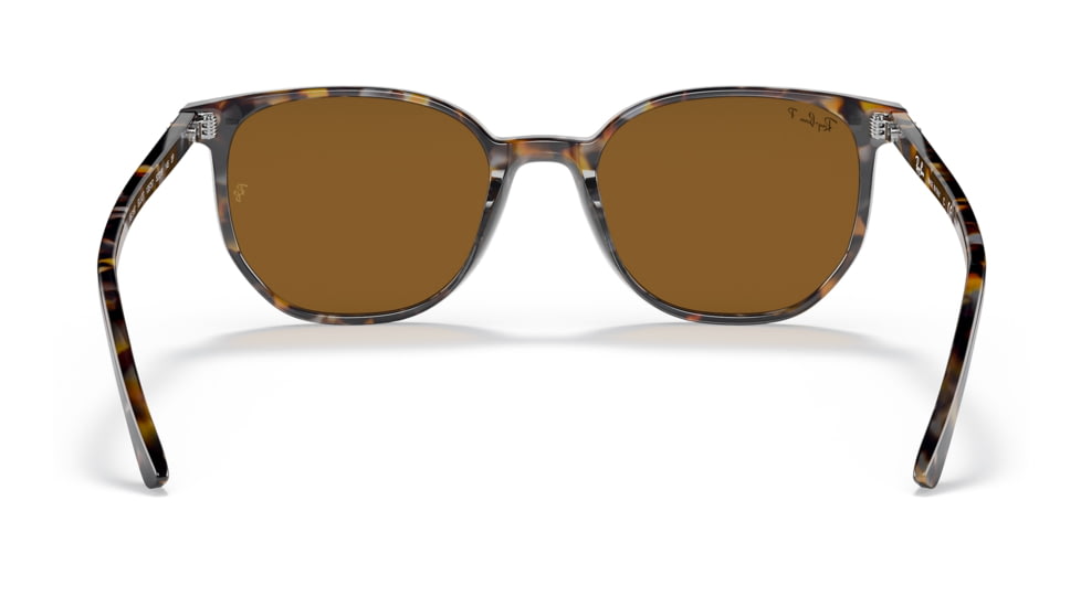 Ray-Ban RB2197 Elliot Sunglasses, Havana Brown Grey Frame, Brown Lens, Polarized, 50, RB2197-135757-50