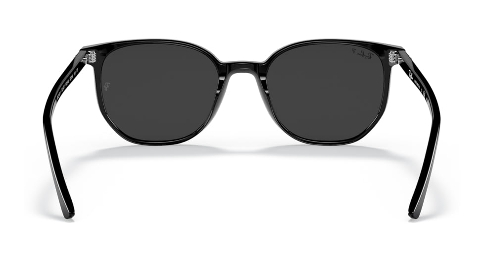 Ray-Ban RB2197F Elliot Sunglasses, Black Frame, Black Lens, Polarized, Asian Fit, 54, RB2197F-901-48-54