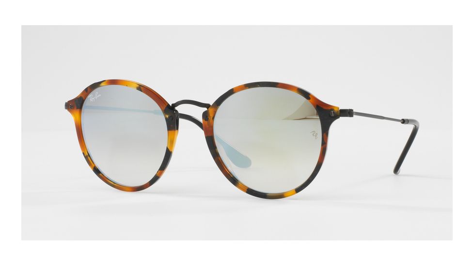 Ray-Ban RB2447F Sunglasses 11579U-52 - Spotted Black Havana Frame, Grey Flash Gradient Lenses