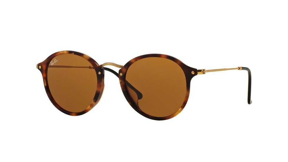 Ray-Ban RB2447F Sunglasses 1160-49 - Spotted Brown Havana Frame, Brown Lenses