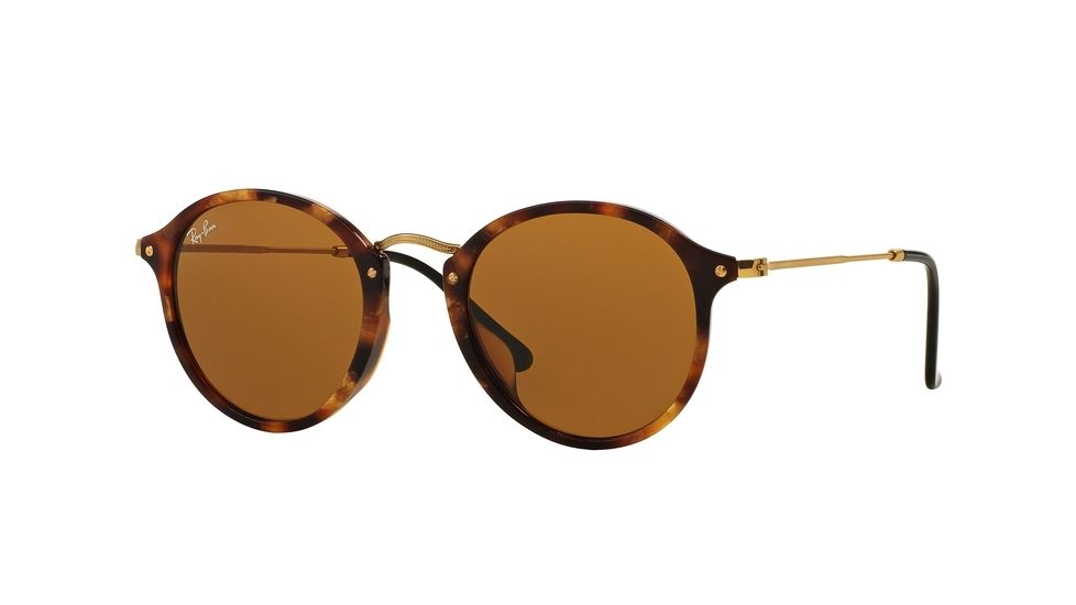 Ray-Ban RB2447F Sunglasses 1160-52 - Spotted Brown Havana Frame, Brown Lenses