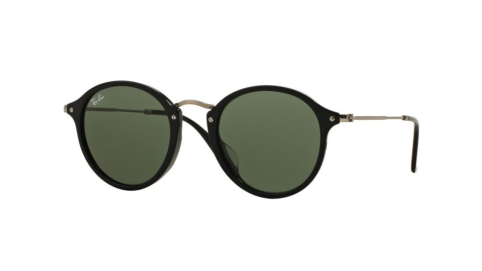 Ray-Ban RB2447F Sunglasses 901-52 - Black Frame, Green Lenses