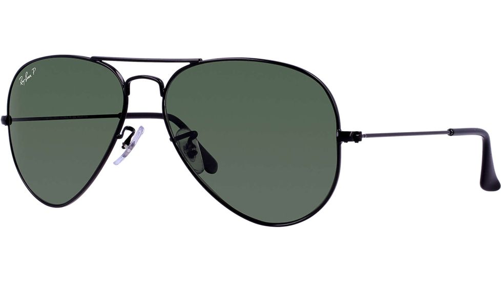 Ray-Ban RB 3025 Sunglasses Styles - Black Frame / Crystal Green Polarized 55 mm Diameter Lenses, 002-58-5514