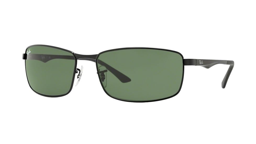 Ray-Ban RB3498 Sunglasses 002/71-6117 - Black Frame, Green Lenses