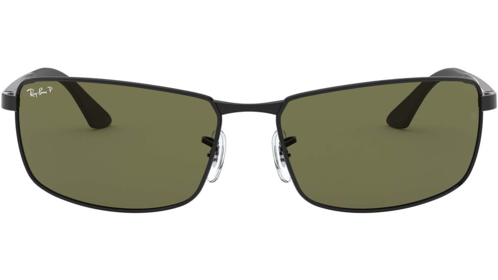 Ray-Ban RB3498 Sunglasses 002/9A-6117 - Black Frame, Green Lenses