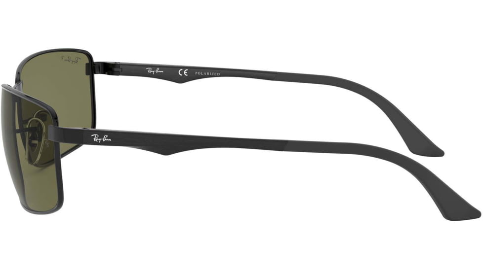 Ray-Ban RB3498 Sunglasses 002/9A-6117 - Black Frame, Green Lenses