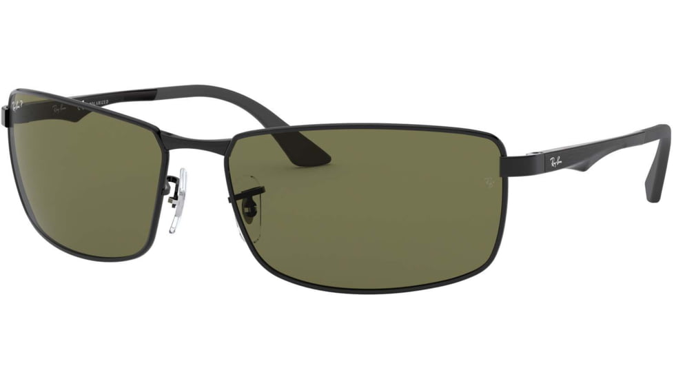 Ray-Ban RB3498 Sunglasses 002/9A-6417 - Black Frame, Green Lenses