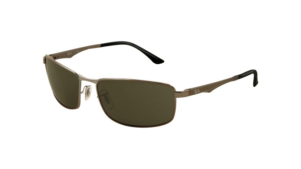 Ray-Ban RB3498 Sunglasses 004/71-6117 - Gunmetal Frame, Green Lenses