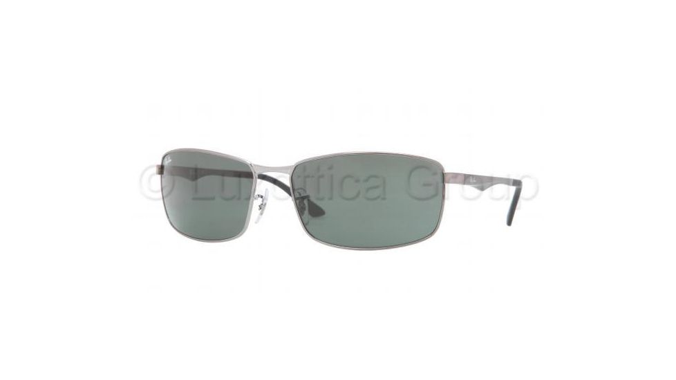 Ray-Ban RB3498 Sunglasses 004/71-6117 - Gunmetal Frame, Green Lenses