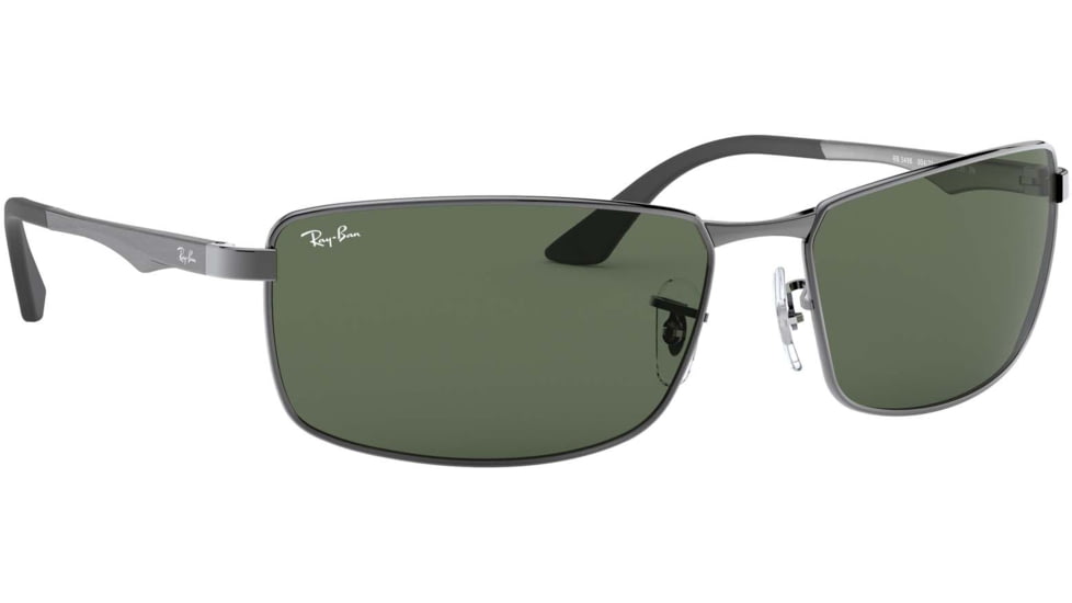 Ray-Ban RB3498 Sunglasses 004/71-6417 - Gunmetal Frame, Green Lenses