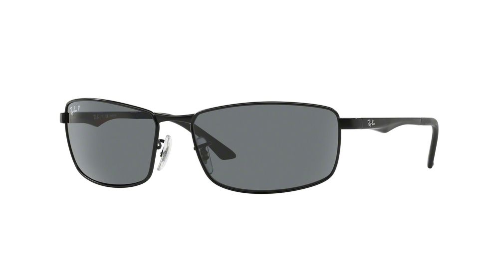 Ray-Ban RB3498 Sunglasses 006/81-61 - Matte Black Frame, Polar Gray Lenses