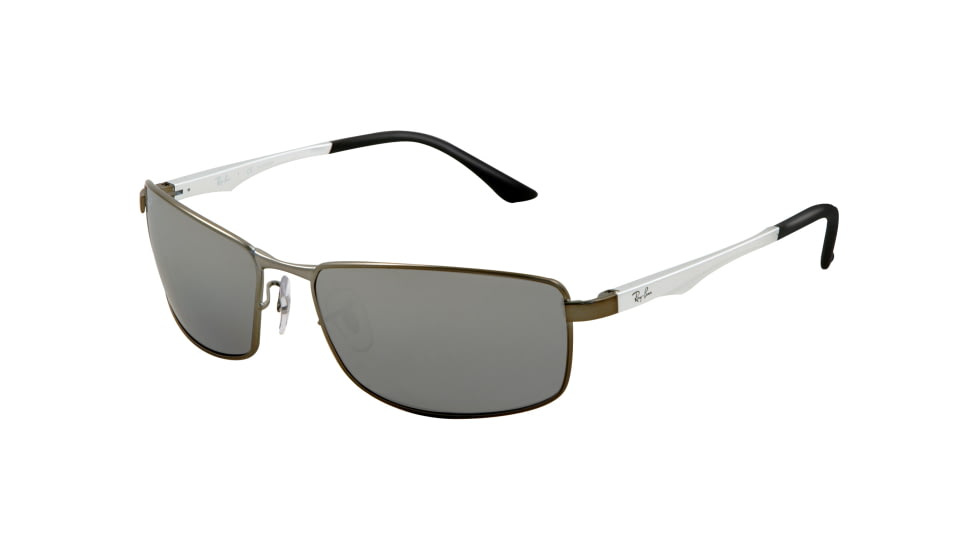 Ray-Ban RB3498 Sunglasses 029/82-6417 - Matte Gunmetal Frame, Polarized Gray Mirror Silver Gradient Lenses